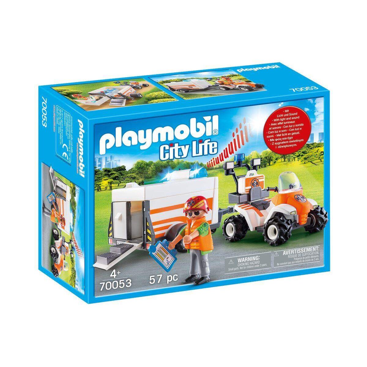 PLAYMOBIL® 70053 City Life Quad mit Rettungsanhänger