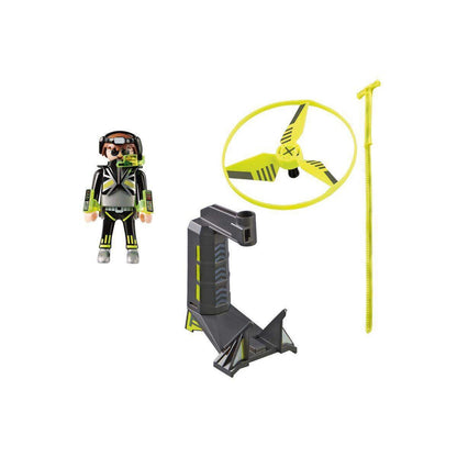 PLAYMOBIL® 70055 Sports & Action Top Agents Pull String Flyer, grün