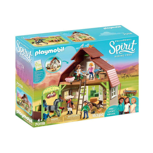 PLAYMOBIL® 70118 Spirit Riding Free Stall mit Lucky, Pru & Abigail