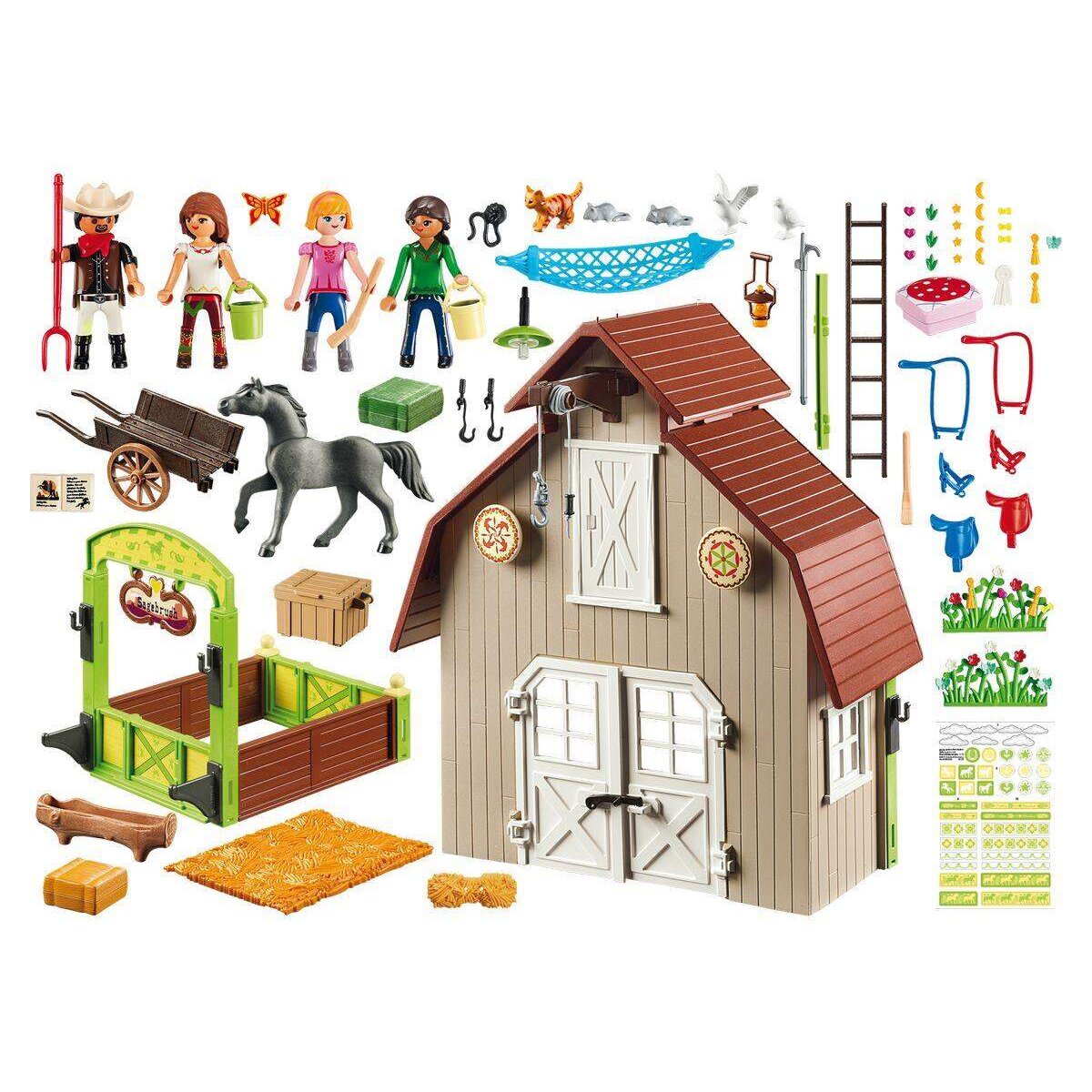 PLAYMOBIL® 70118 Spirit Riding Free Stall mit Lucky, Pru & Abigail