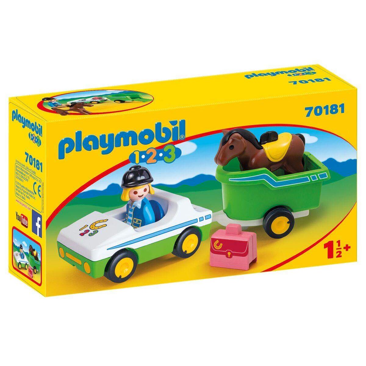 PLAYMOBIL® 70181 1.2.3 PKW mit Pferdeanhänger