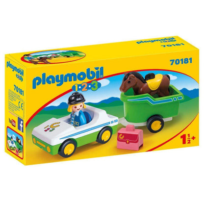 PLAYMOBIL® 70181 1.2.3 PKW mit Pferdeanhänger
