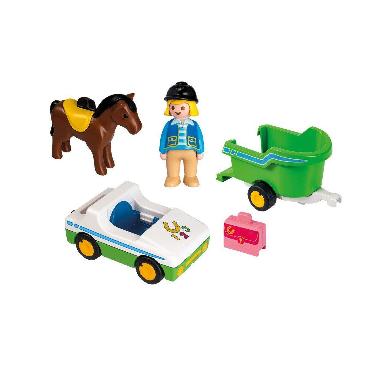 PLAYMOBIL® 70181 1.2.3 PKW mit Pferdeanhänger