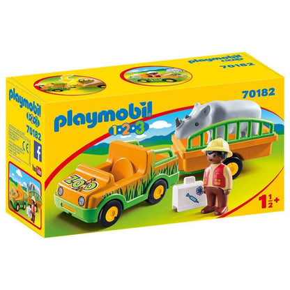PLAYMOBIL® 70182 1.2.3 Zoofahrzeug mit Nashorn