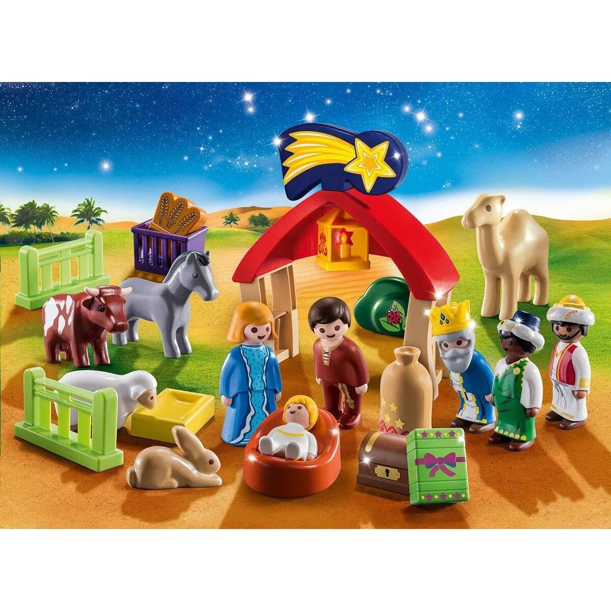 PLAYMOBIL 70259 - Christmas 1.2.3 Adventskalender Weihnachtskrippe -heit