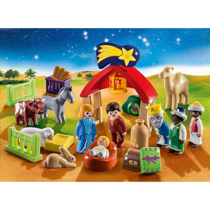PLAYMOBIL 70259 - Christmas 1.2.3 Adventskalender Weihnachtskrippe -heit