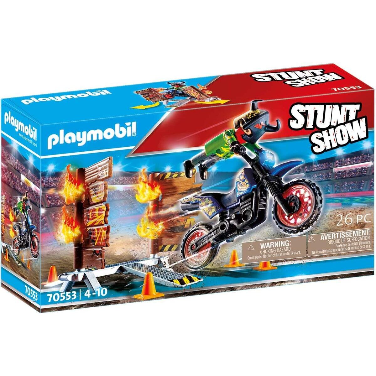 PLAYMOBIL® 70553 Stuntshow Stuntshow Motorrad mit Feuerwand