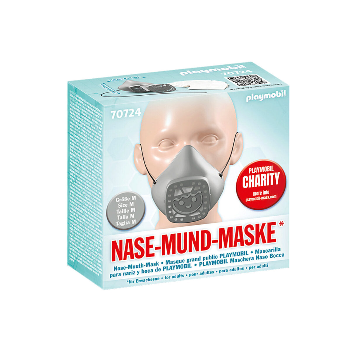 PLAYMOBIL® 70724 - Nase-Mund-Maske Größe M - hellgrau