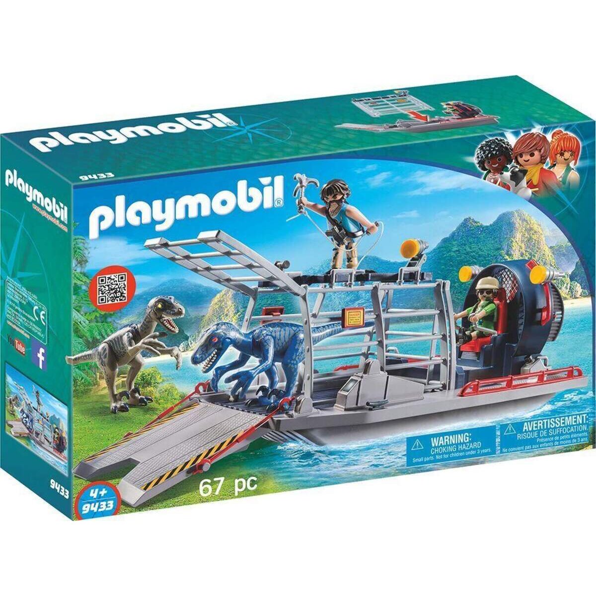 PLAYMOBIL® 9433 Propellerboot mit Dinokäfig