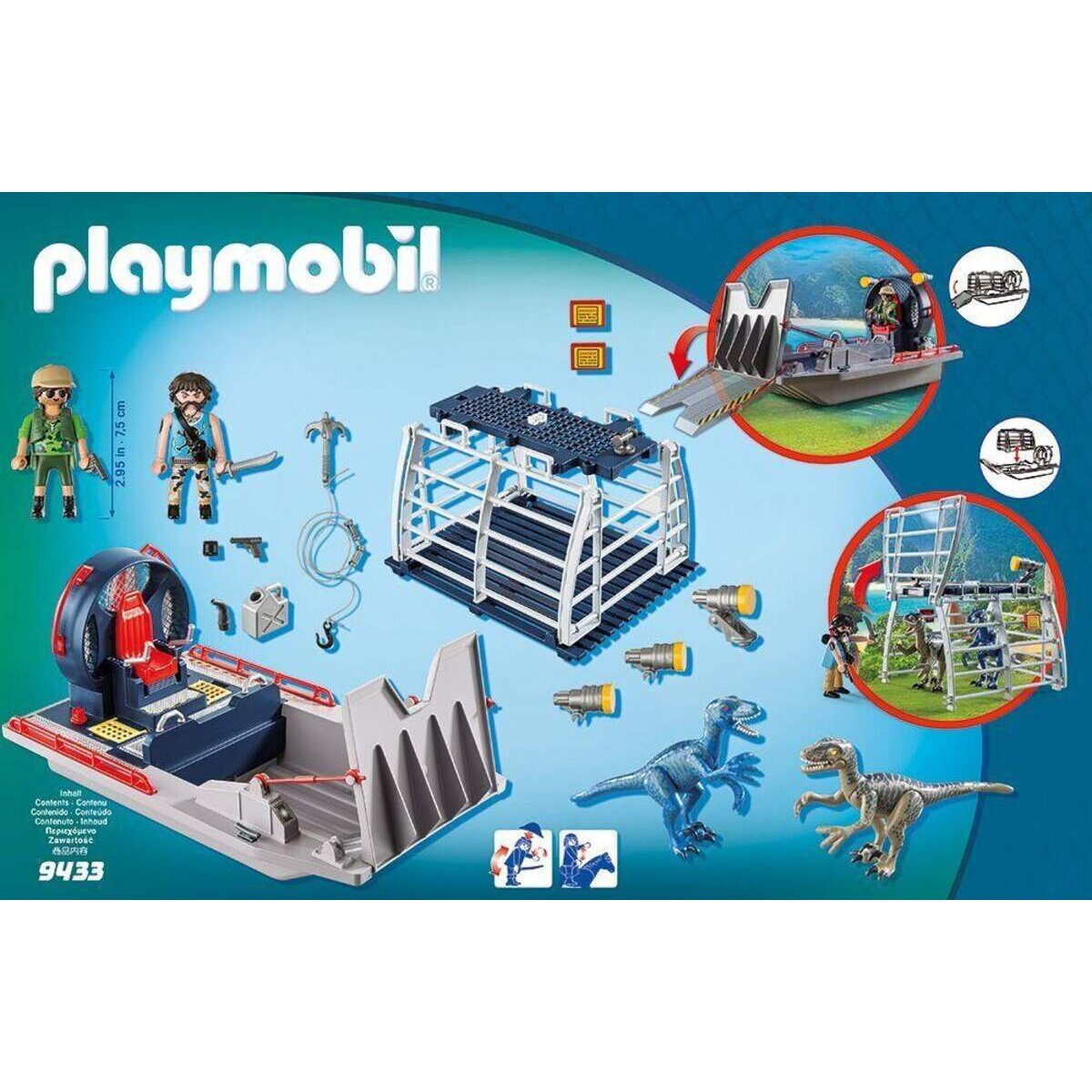 PLAYMOBIL® 9433 Propellerboot mit Dinokäfig
