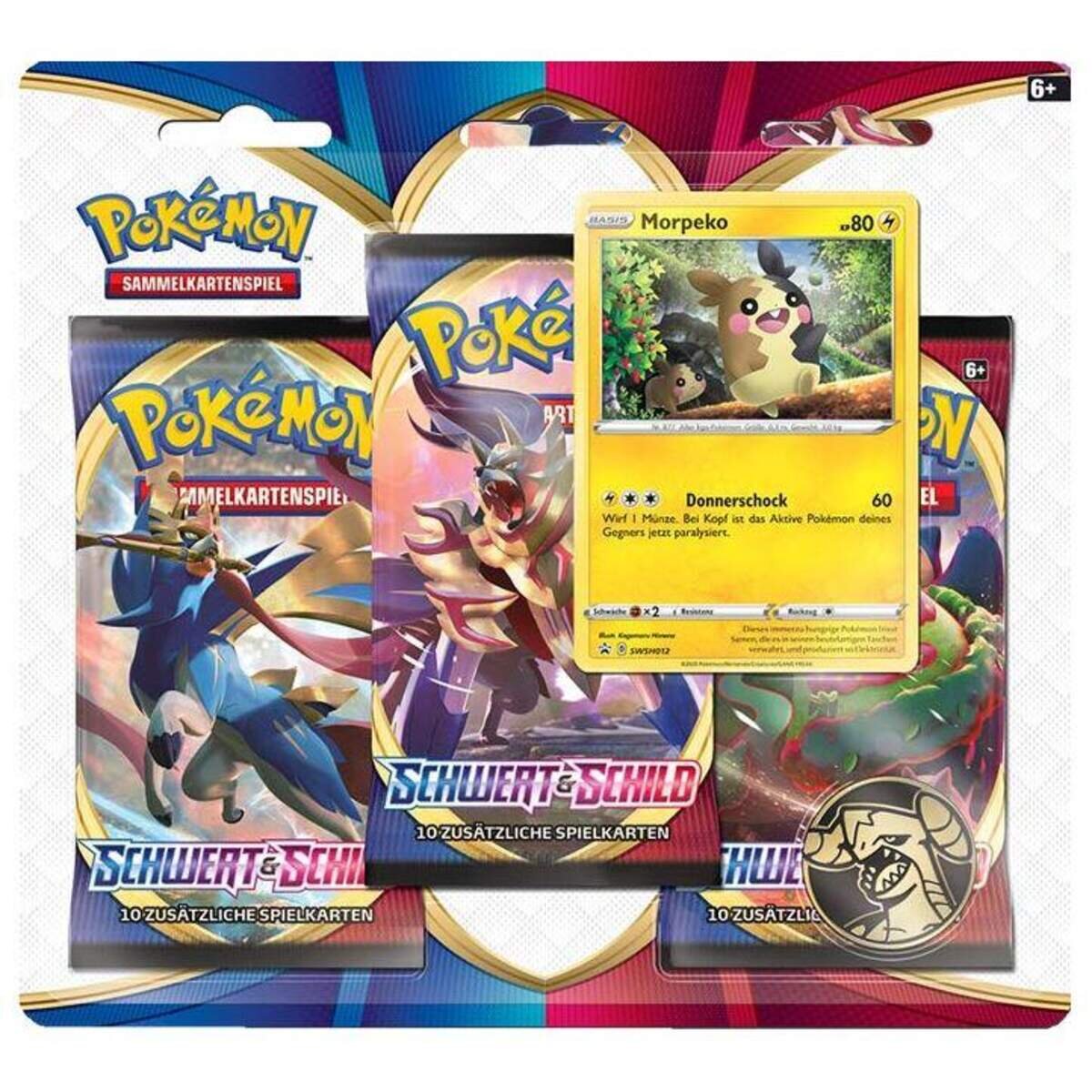 Pokemon Booster Schwert und Schild 3er, 1 Stück, sortiert