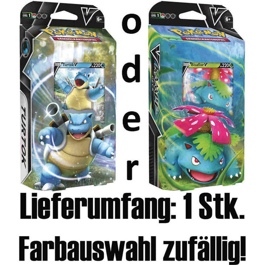 Pokemon Kampfsdeck V, Bisaflor-V oder Turtok-V, 1 Stück, sortiert