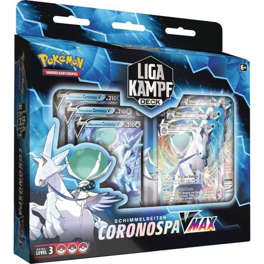 Pokemon Liga-Kampfdeck Schimmelreiter oder Rappenreiter-Coronospa-VMAX, 1 Packung, sortiert