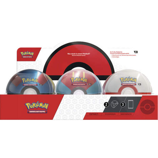 Pokémon PKM Pokeball Tin Herbst 2023 DE, 1 Stück, 3-fach sortiert