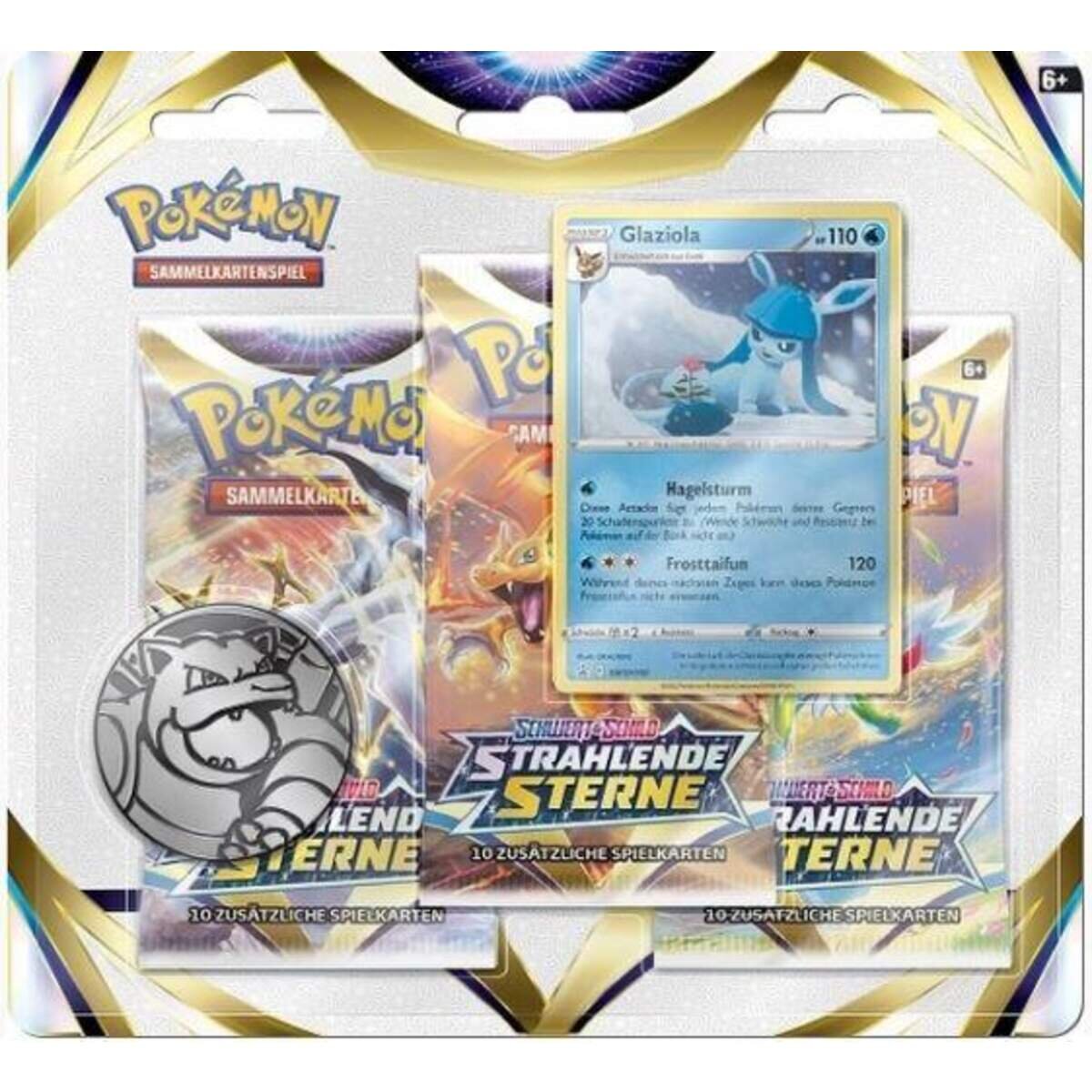 Pokemon Schwert & Schild - Serie 9 - Strahlende Sterne, 1 Packung, 2-fach sortiert