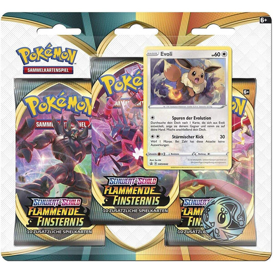 Pokemon Schwert & Schild Flammende Finsternis, 3er Pack, sortiert