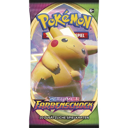 Pokemon Schwert und Schild Farbenschock Booster, 1 Stück, 4-fach sortiert