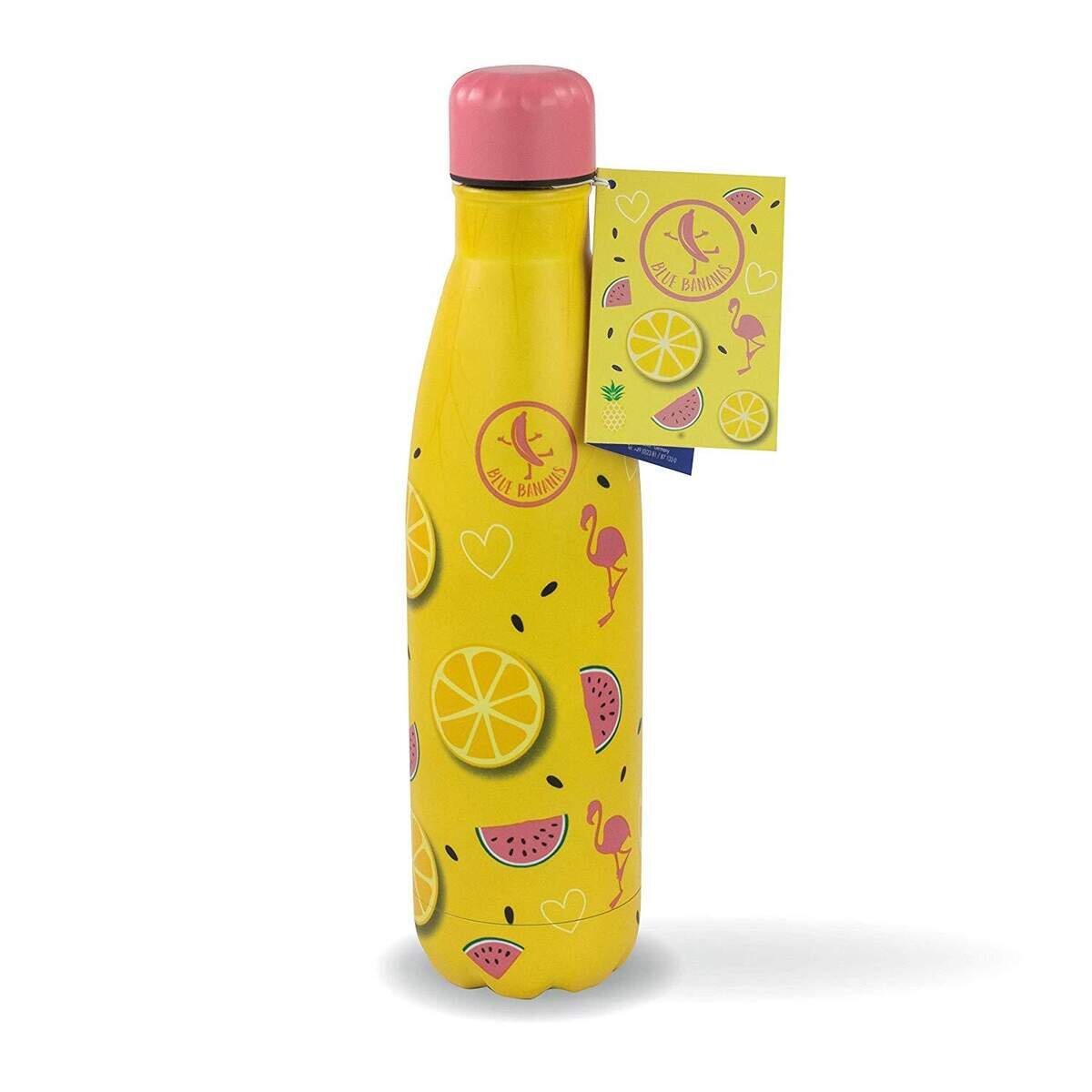 p:os Blue Bananas Trinkflasche "Lemon fresh" aus Edelstahl, 500 ml
