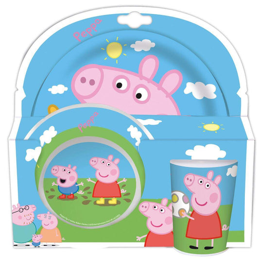 p:os Frühstücksset 3 teilig mit Peppa Wutz Motiv
