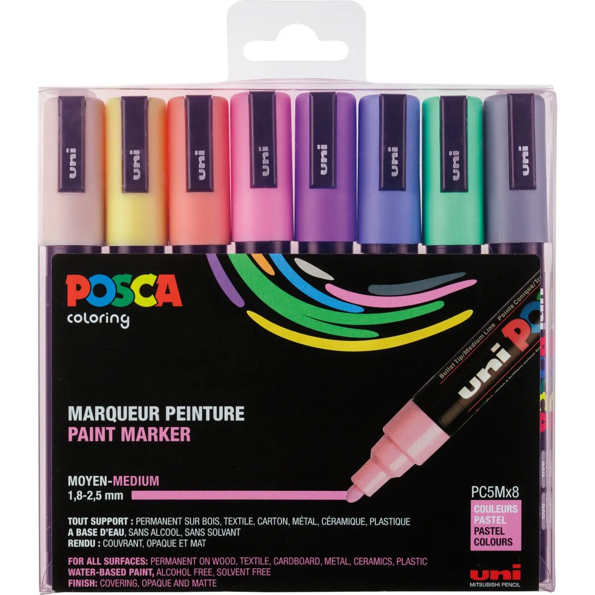 Posca Marker UNI POSCA PC-5M 8er Set Pastell
