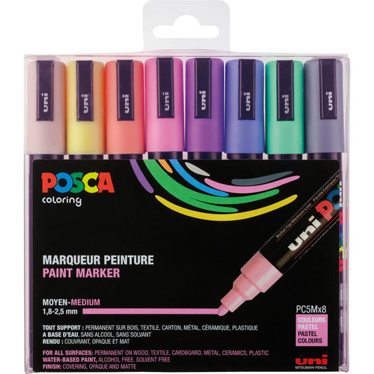Posca Marker UNI POSCA PC-5M 8er Set Pastell