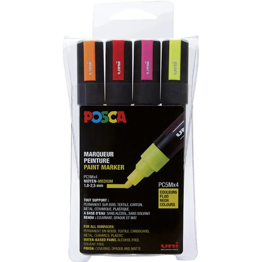Posca Marker UNI POSCA PC-5M 4er Set Neon