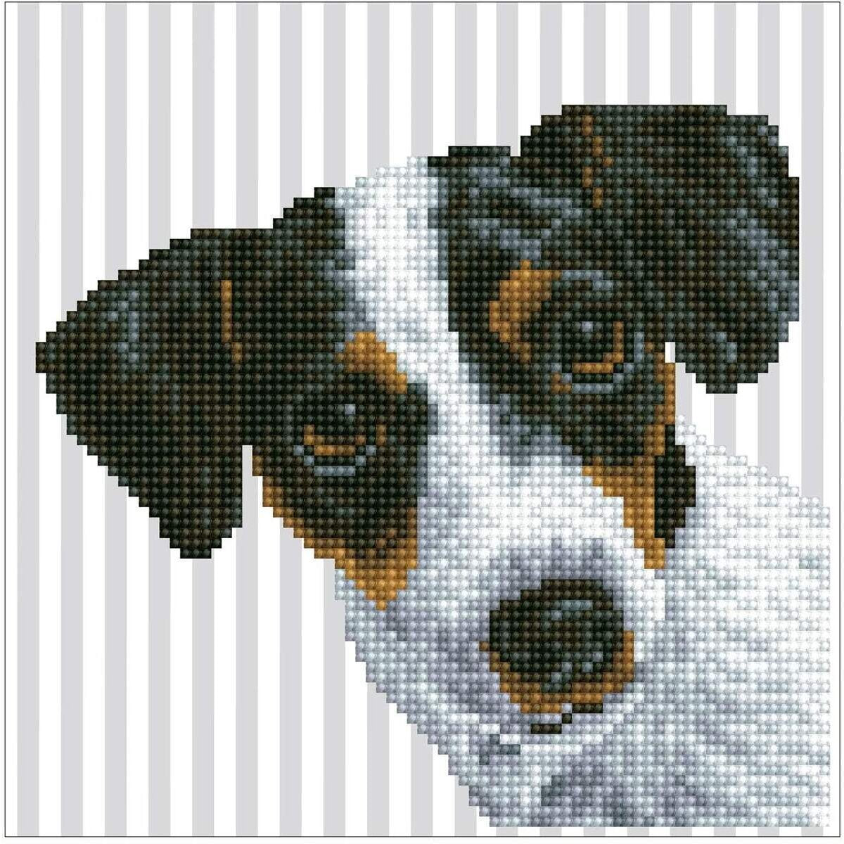 Pracht Diamond Dotz Hund, ca. 23 x 23 cm groß