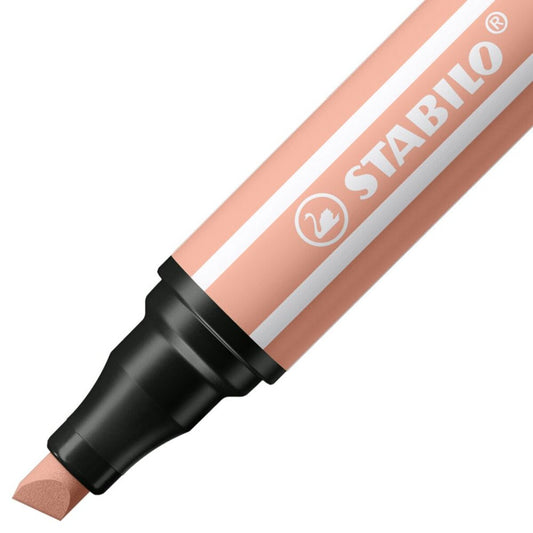 Premium-Filzstift mit dicker Keilspitze - STABILO Pen 68 MAX - Einzelstift - apricot