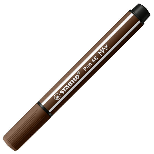 Premium-Filzstift mit dicker Keilspitze - STABILO Pen 68 MAX - Einzelstift - braun