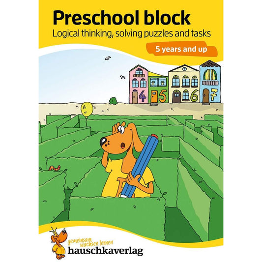 Preschool  block - Logical thinking, solving puzzles and tasks 5 years and up, A5-Block