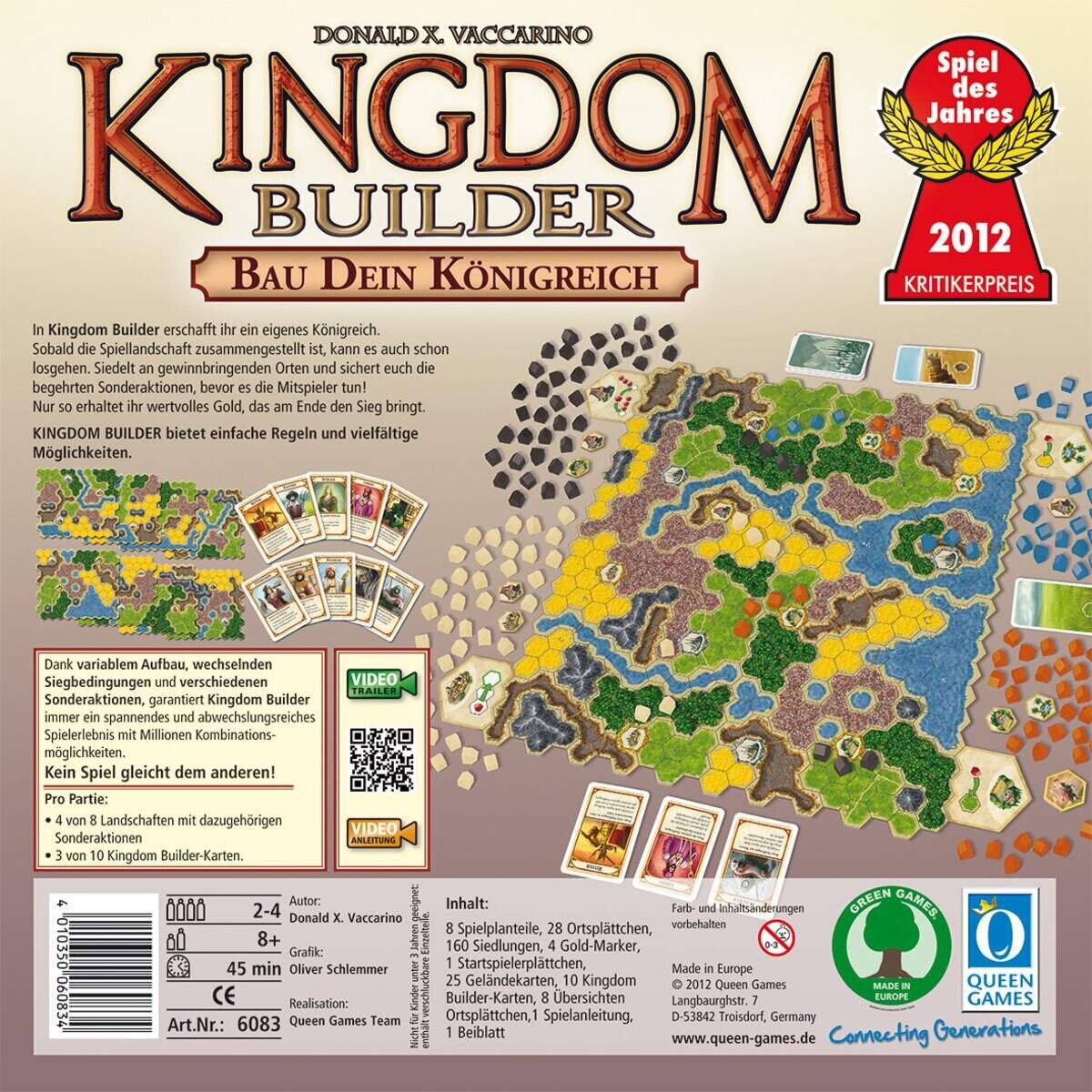 Queen Games Kingdom Builder Spiel des Jahres 2012