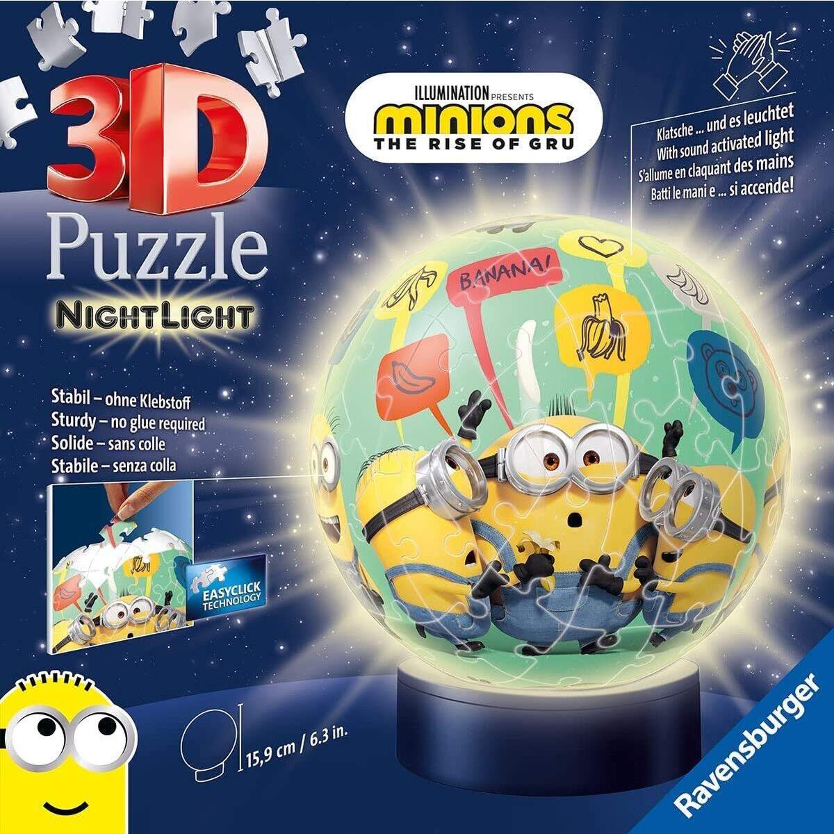 Ravensburger 3D Puzzle - Minions 2 Nightlight, 72 Teile