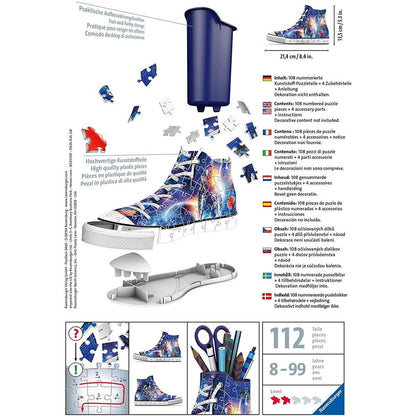 Ravensburger 3D Puzzle - Sneaker Astronauten, 108 Teile
