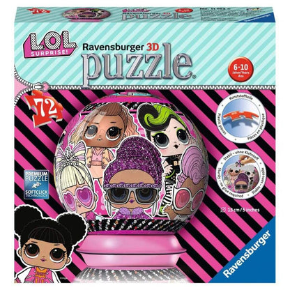 Ravensburger 3D Puzzle Ball L.O.L. Surprise, 72 Teile