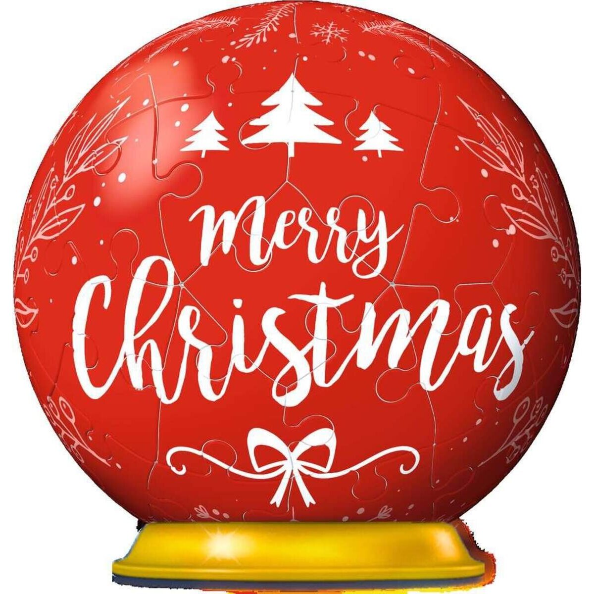 Ravensburger 3D Puzzle-Ball Weihnachtskugel Merry Christmas, 54 Teile