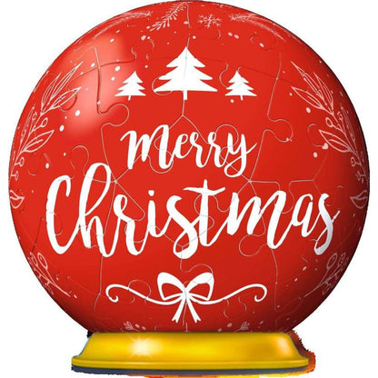 Ravensburger 3D Puzzle-Ball Weihnachtskugel Merry Christmas, 54 Teile