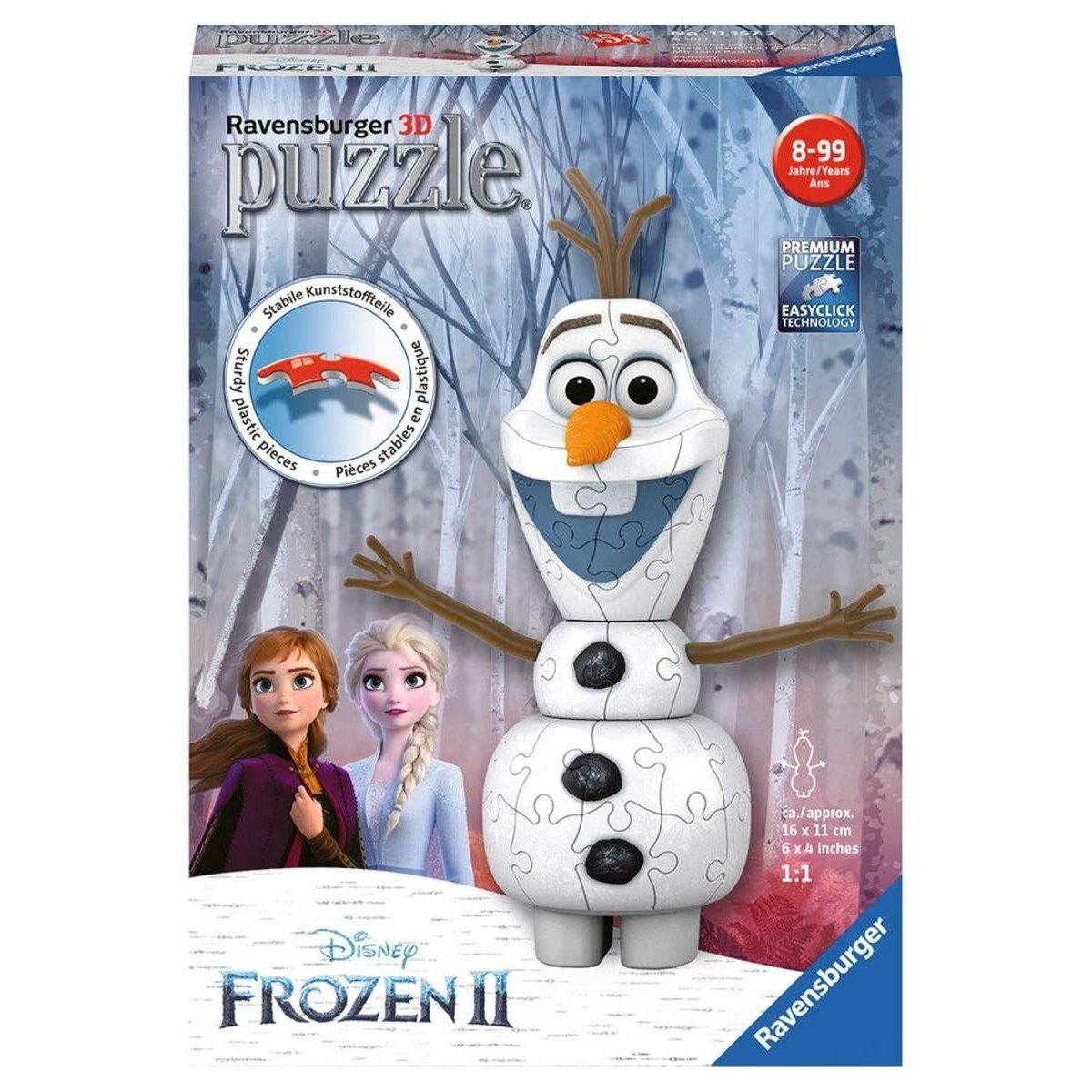 Ravensburger 3D Puzzle Frozen 2 Olaf, 54 Teile