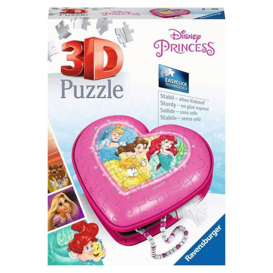 Ravensburger 3D Puzzle Herzschatulle Disney Princess, 54 Teile