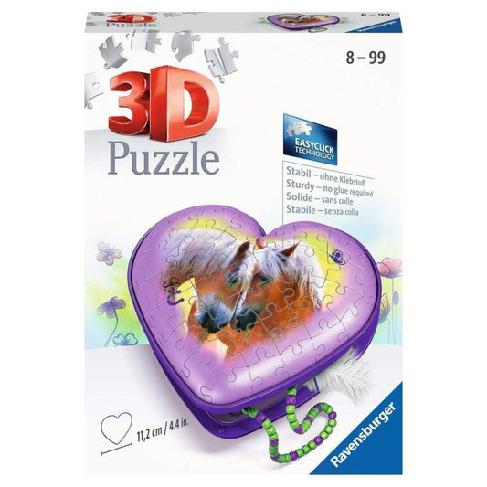 Ravensburger 3D Puzzle Herzschatulle Pferde, 54 Teile