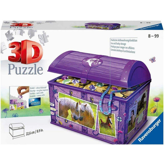 Ravensburger 3D Puzzle Schatztruhe Pferde, 216 Teile