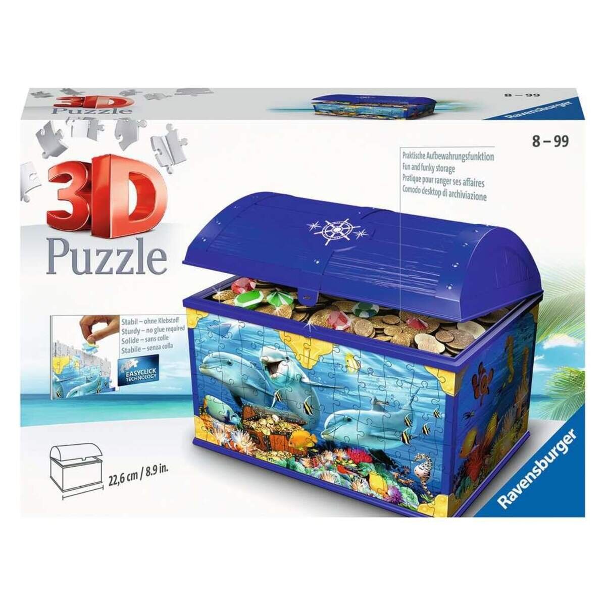 Ravensburger 3D Puzzle Schatztruhe Unterwasserwelt, 216 Teile
