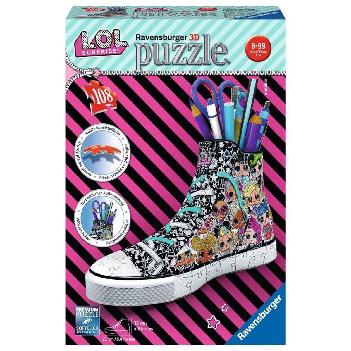 Ravensburger 3D Puzzle Sneaker-Organizer L.O.L. Surprise 108 Teile