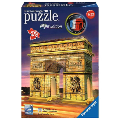 Ravensburger 3D Puzzle Triumphbogen Night Edition, 216 Teile