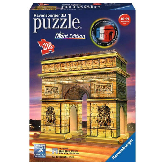 Ravensburger 3D Puzzle Triumphbogen Night Edition, 216 Teile