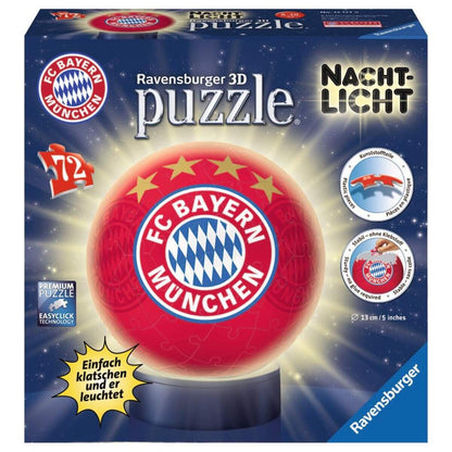 Ravensburger 3D Puzzleball Bachtlicht FC Bayern München, 72 Teile