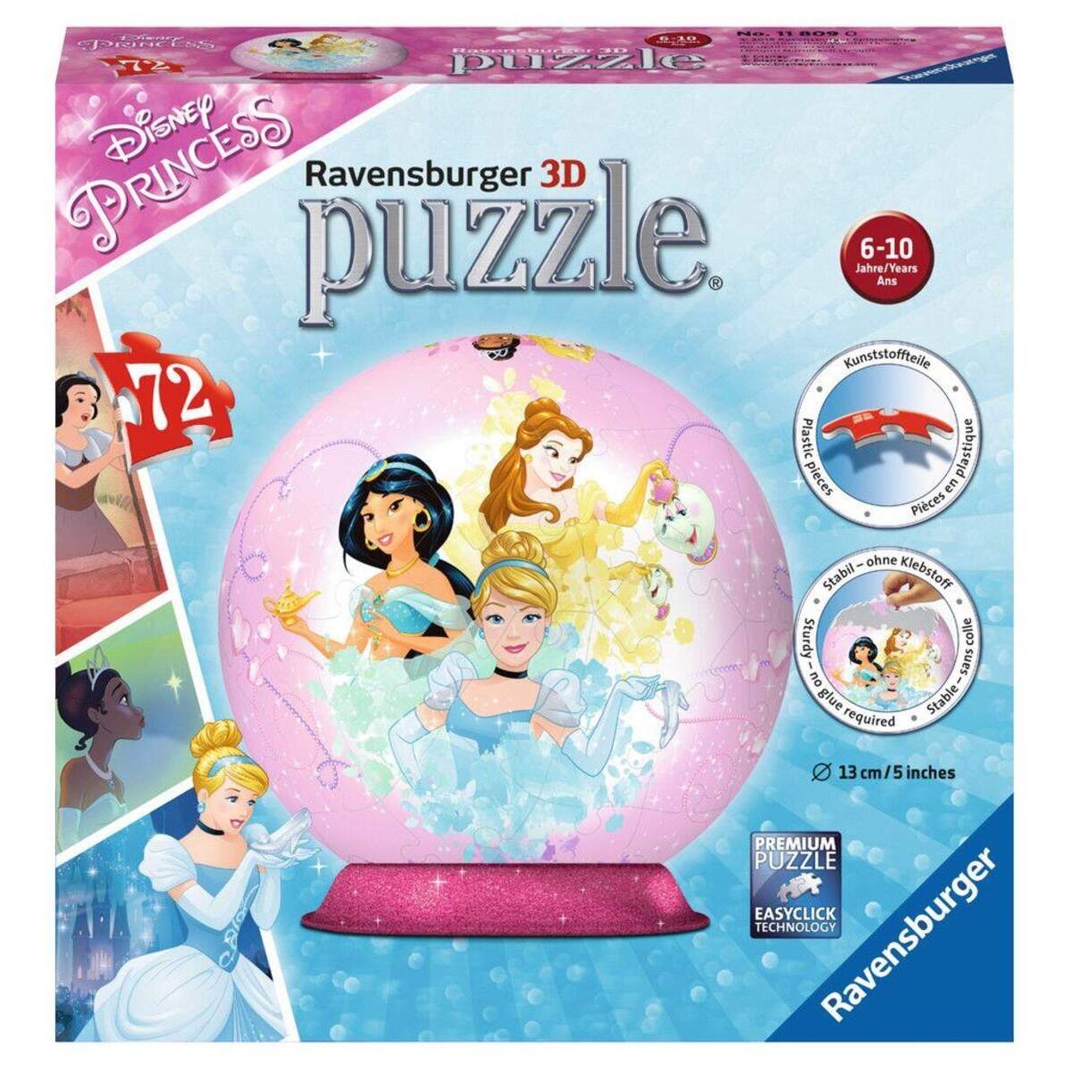 Ravensburger 3D Puzzleball Disney Princess, 72 Teile