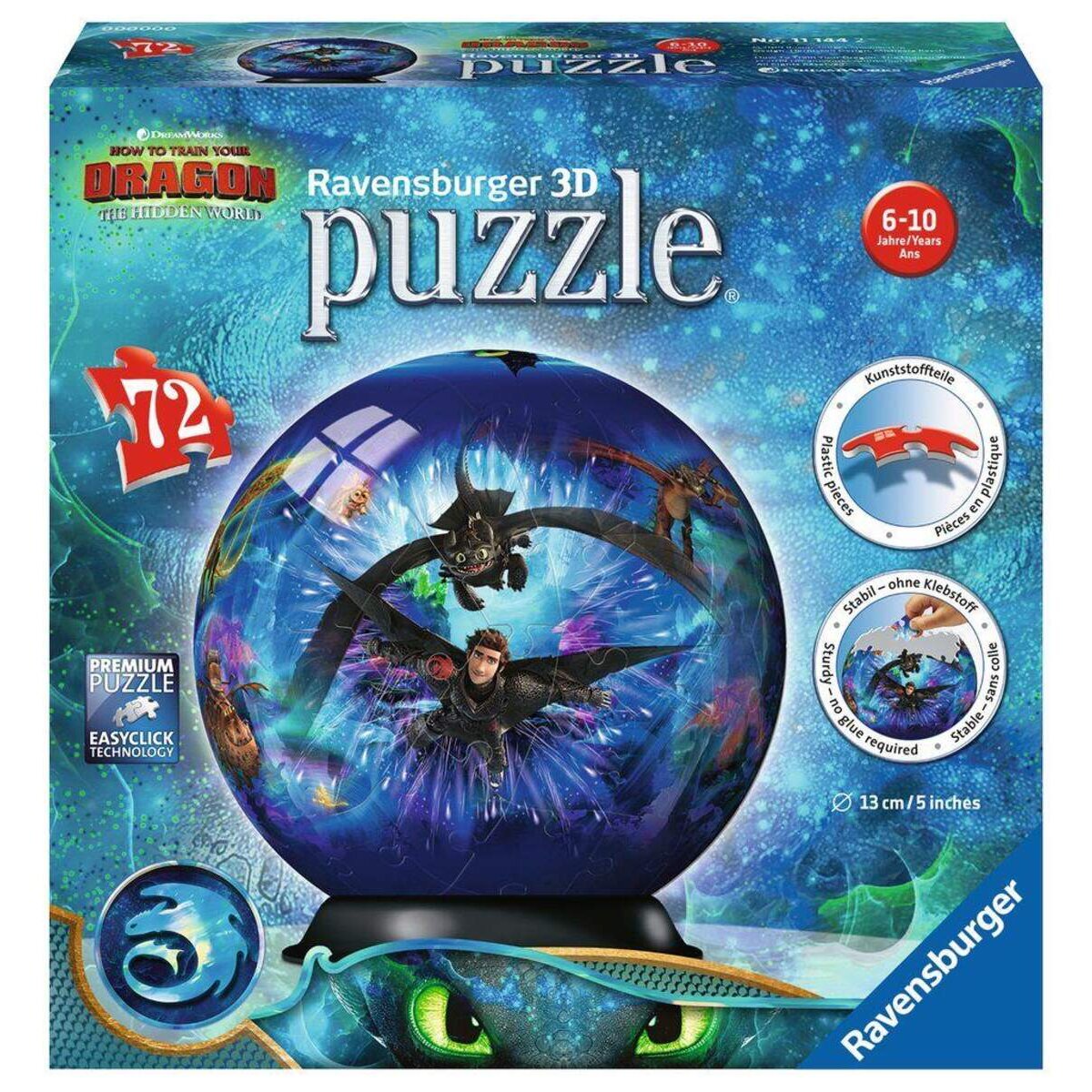 Ravensburger 3D Puzzleball Dragons, 72 Teile
