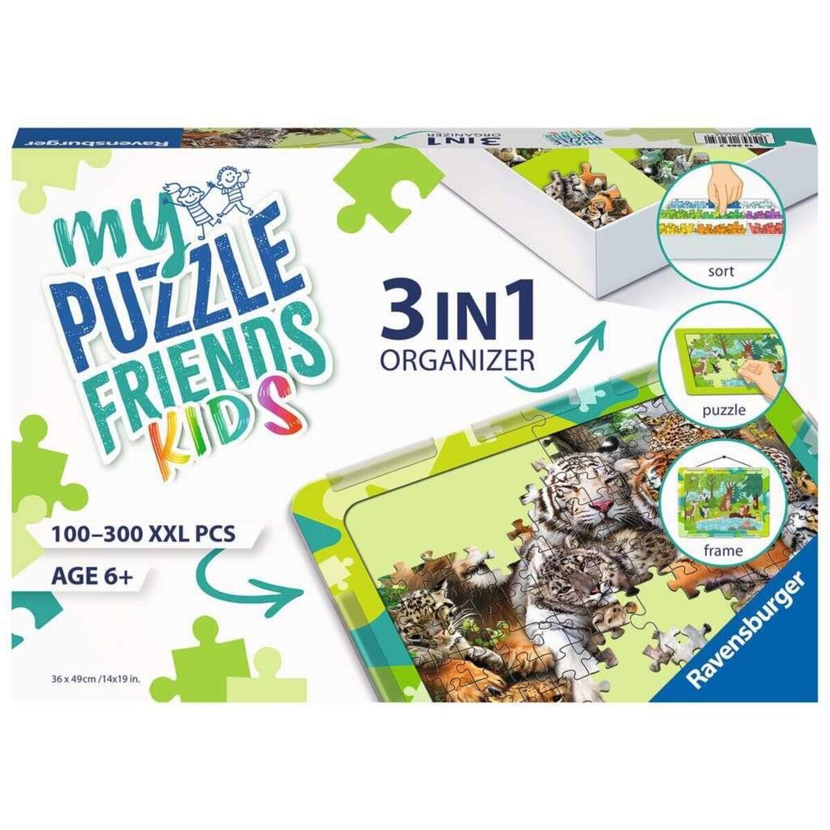 Ravensburger 3in1 Organizer 13265 - Kinderpuzzle Organizer Grün