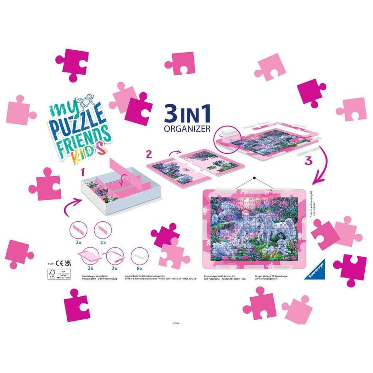 Ravensburger 3in1 Organizer 13275- Kinderpuzzle Organizer Rosa