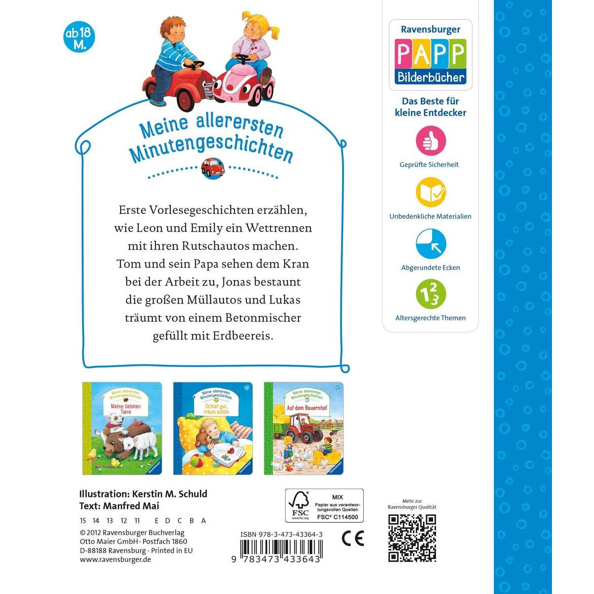 Ravensburger Allererste Minutengeschichten:Große und kleine Fahrzeuge